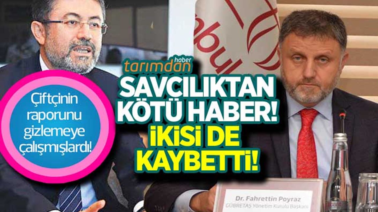 Fahrettin Poyraz ve GÜBRETAŞ Genel Müdürü İbrahim Yumaklı suç duyurusunu kaybetti!