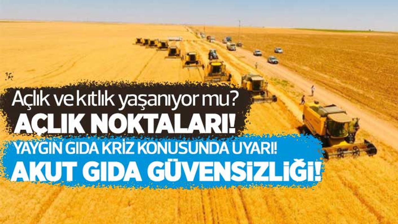 Açlık ve kıtlık yaşanıyor mu?  Açlık noktaları! Yaygın gıda krizi konusunda uyarı! Akut Gıda Güvensizliği!