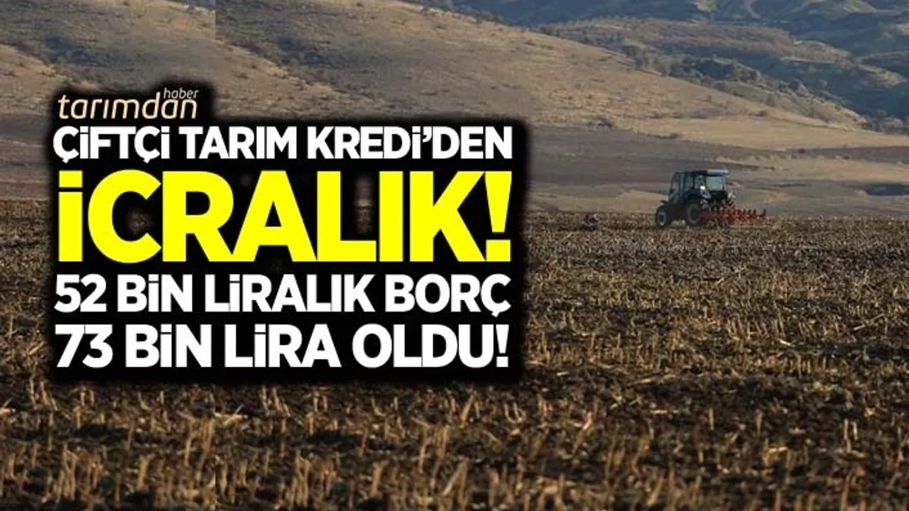 Tarım Kredi'den çiftçiye icra emirleri gitmeye başladı: 52 bin lira borç faizle birlikte 73 bin lira oldu!