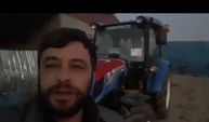 Kahramanmaraşlı üretici Ankara'da büyükleriyle görüşmek için traktörüyle yola çıktı