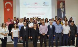 Kadın çiftçilere uygulamalı eğitim belgeleri verildi