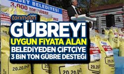 Gübreyi uygun fiyata alan belediyeden çiftçiye 3 bin ton gübre desteği!