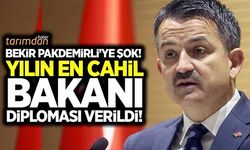 Bekir Pakdemirli'ye şok! Kepek ekin önerisinden dolayı yılın en cahil Bakanı diploması verildi!