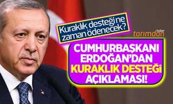 Cumhurbaşkanı Erdoğan'dan kuraklık desteği ödemesi açıklaması!