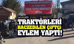 Traktörleri haczedilen çiftçiler eylem yaptı: Tarım Tefeci Kooperatif istifa!