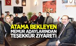 Tarım Bakanlığında atama bekleyen memur adaylarından teşekkür ziyareti!