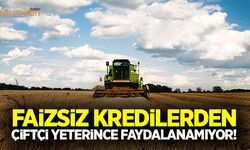 Faizsiz kredilerden üreticiler yeterince faydalanamıyor!