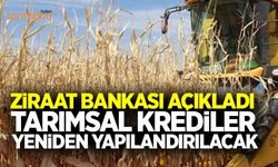 Ziraat Bankası tarımsal kredileri yüzde 11 ile yeniden yapılandıracak!