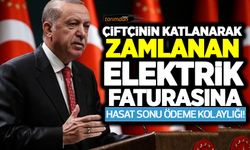 Çiftçinin katlanarak zamlanan elektrik faturasına hasat sonu ödeme kolaylığı!