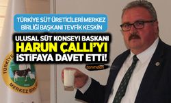 Türkiye Süt Üreticileri Merkez Birliği Başkanı Keskin USK Başkanı Harun Çallı'yı istifaya davet etti!