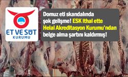 Domuz eti skandalında şok gelişme! ESK ithal ette Helal Akreditasyon Kurumu'ndan belge alma şartını kaldırmış!