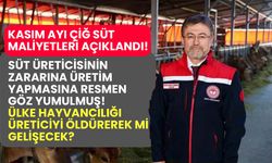 Kasım ayı çiğ süt maliyetleri açıkladı! Tarım Bakanlığının samimiyetsizliği belgelendi!