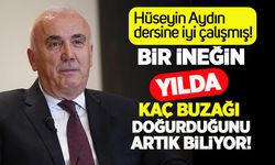 Hüseyin Aydın dersine iyi çalışmış: Bir ineğin yılda kaç buzağı doğurduğunu artık biliyor!