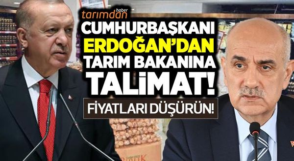 Cumhurbaşkanı Erdoğan'dan Tarım Bakanı'na talimat! Tarım Kredi Marketlerdeki fiyatları düşürün! 