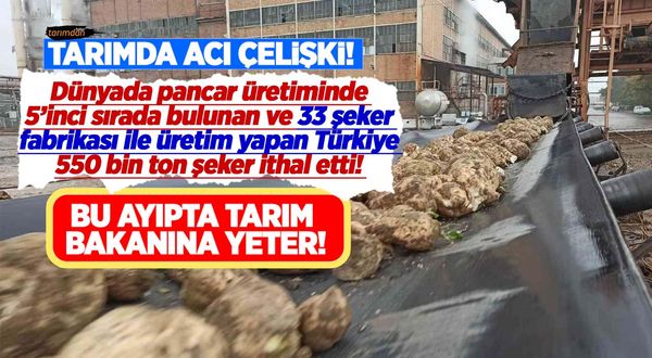 Tarımda acı çelişki! 33 şeker fabrikası bulunan Türkiye 550 bin ton şeker ithal etti! Bu ayıpta Tarım Bakanına yeter!