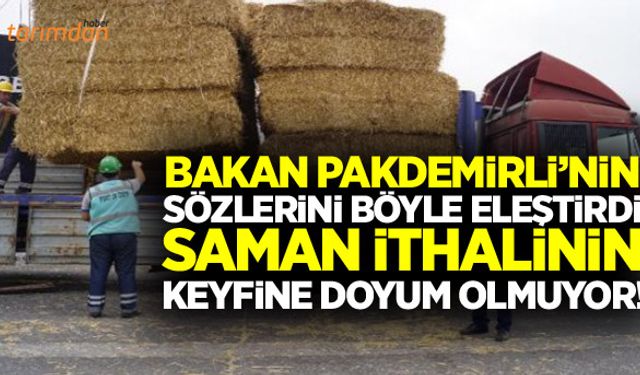 Saman ithalinin keyfine doyum olmuyor!