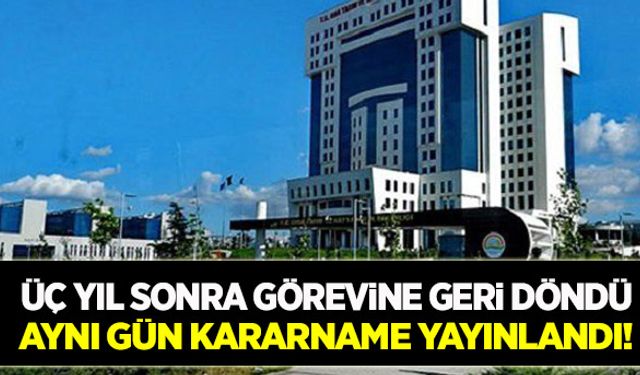 Tarım Bakanlığında ‘O’ bürokrat üç yıl sonra görevine geri döndü!