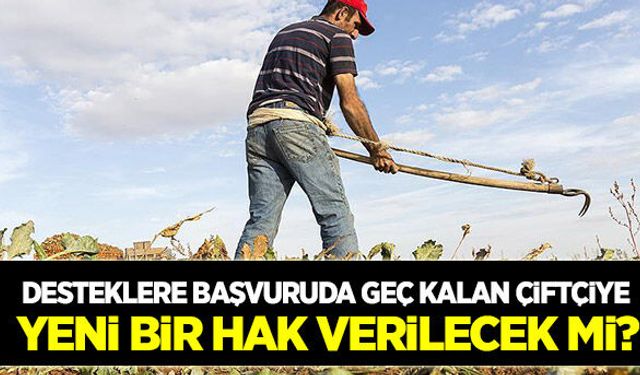 Desteklere başvuruda geç kalan çiftçilere yeni bir hak verilecek mi?
