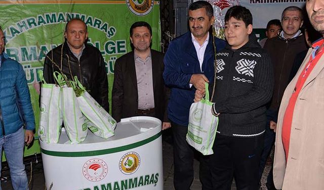 Süt ile badem ve ceviz fidanı dağıtıldı