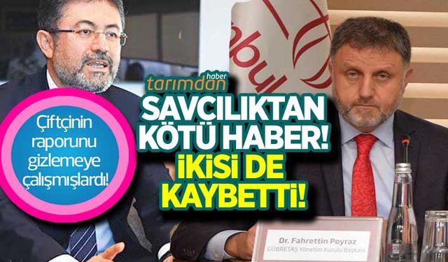 Fahrettin Poyraz ve GÜBRETAŞ Genel Müdürü İbrahim Yumaklı suç duyurusunu kaybetti!