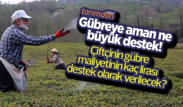 Gübre desteğinde dikkat çeken hesap: 500 liralık maliyetin 20 lirası verilecek!