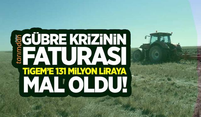 Gübre krizinin faturası TİGEM'e 131 milyon liraya mal oldu!