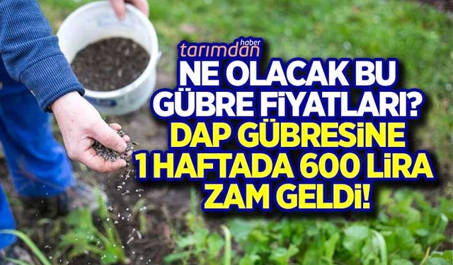 Ne olacak bu gübre fiyatları? DAP gübresine 1 haftada 600 lira zam geldi!