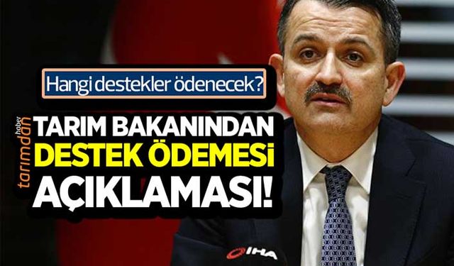 Tarım Bakanından 14 milyon liralık destek ödemesi açıklaması 