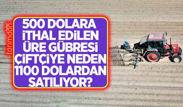 500 dolara ithal edilen üre gübresi çiftçiye neden 1100 dolardan satılıyor?