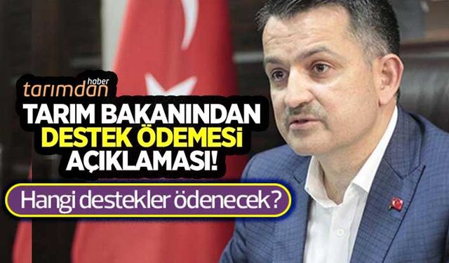 Tarım Bakanından 10.6 milyon liralık destek ödemesi açıklaması