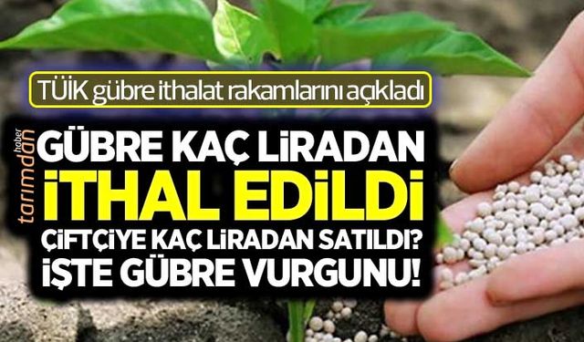 Üre gübresi Kasım ayı ithalat rakamları açıkladı! Gübre kaç liradan ithal edildi çiftçiye kaç liradan satıldı?