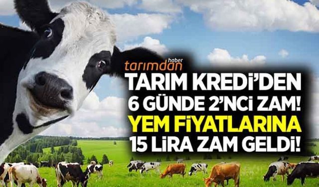 Tarım Kredi yem fiyatlarına 15 lira zam yaptı! İşte 20 Nisan yem fiyatları...