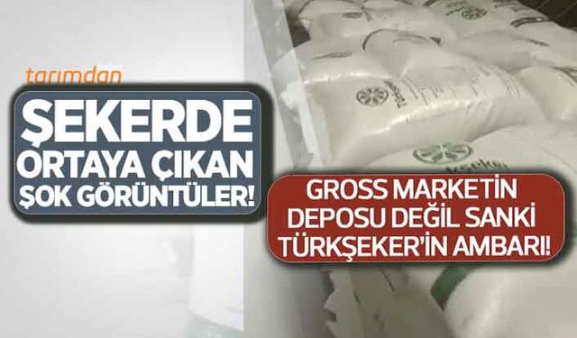 Türkşeker'in piyasaya satmadığı şekerler Gross Marketin deposundan çıktı!
