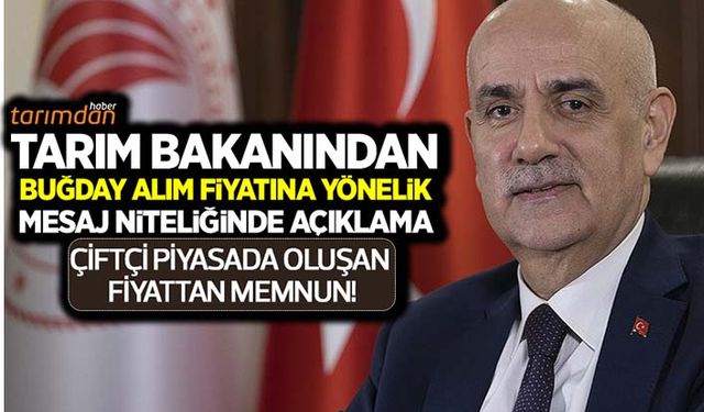 Tarım Bakanı buğday alım fiyatı ile ilgili önemli bir mesaj verdi! TMO buğdayı kaç liradan alacak? İşte Bakandan ilk açıklama!