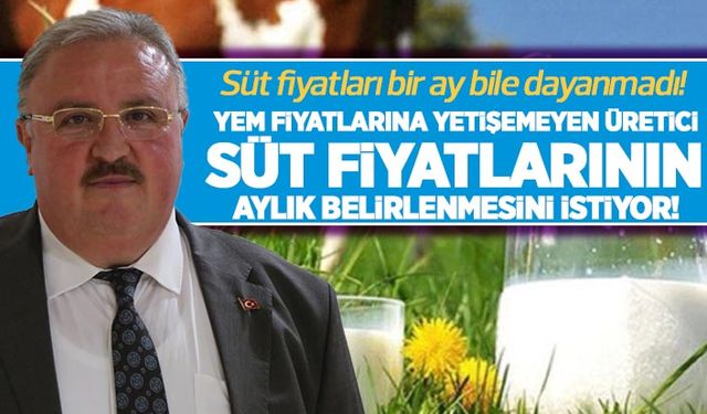 Süt fiyatları bir ay bile dayanmadı! Üretici artan yem fiyatlarından dolayı sütte aylık fiyat talebinde bulundu!