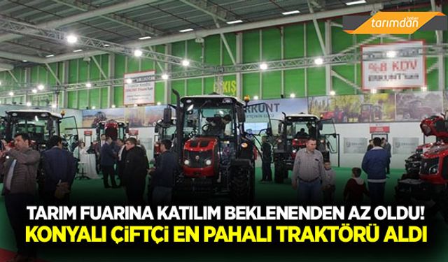 Konya Tarım Fuarına katılım beklenenden az oldu!
