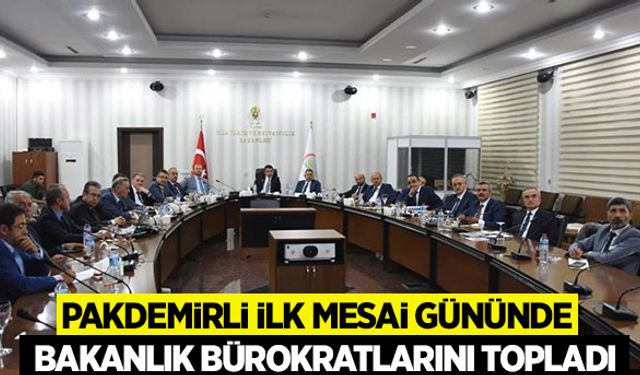 Tarım Bakanı Pakdemirli: İlk toplantıyı gerçekleştirdi