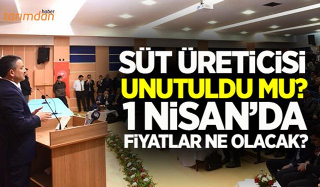 Süt üreticisi unutuldu mu?