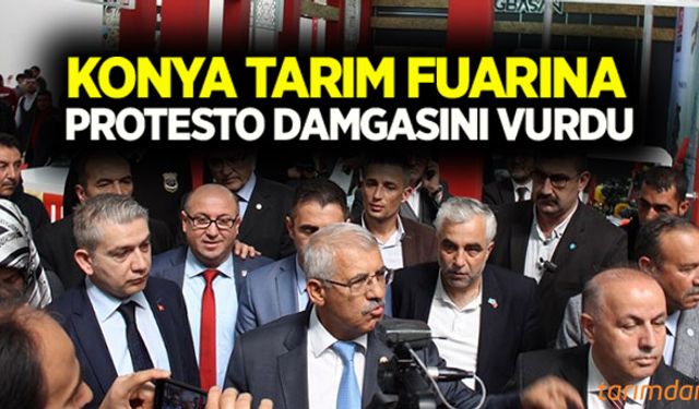 Konya Tarım Fuarı protesto ile başladı