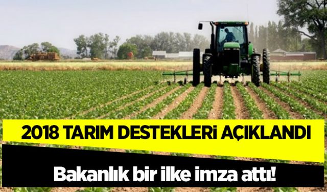 2018 tarım destekleri belli oldu!