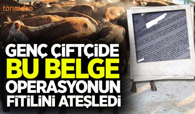 Genç çiftçide bu belge operasyonun fitilini ateşledi!