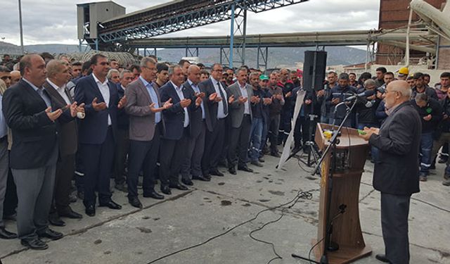 Turhal Şeker Fabrikasında kireç ocağı dualarla ateşlendi!