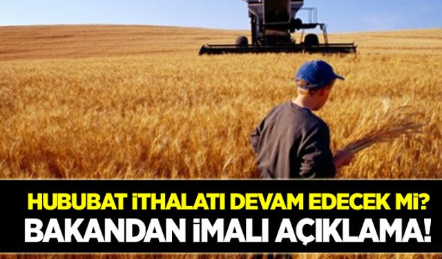 Hububatta ithalat devam mı edecek?
