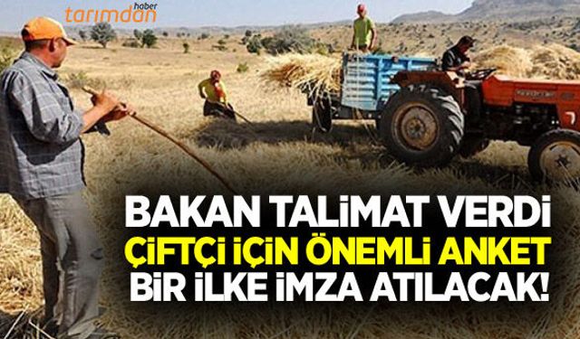 Tarım ve Orman Bakanlığı bir ilke imza atacak!