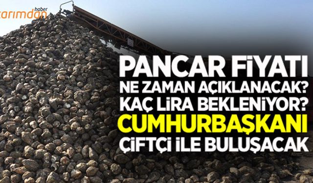 Pancar fiyatı ne zaman açıklanacak ve kaç lira bekleniyor?