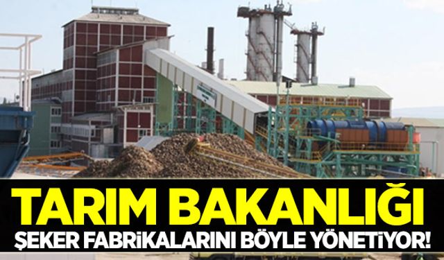 Tarım Bakanlığı şeker fabrikalarını böyle yönetiyor!