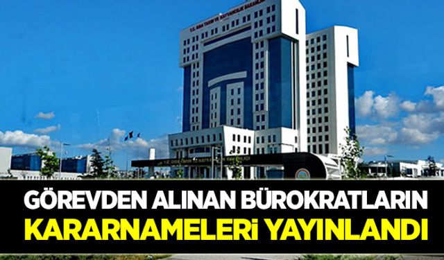 Tarımda görevden alınan bürokratların kararnamesi yayımlandı