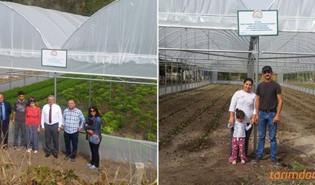 Genç çiftçiler seralarına kavuştu