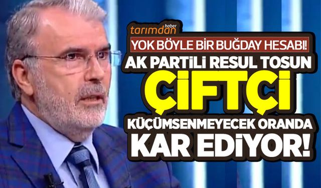 Ak Partili yazar buğday fiyatları üzerinden öyle bir hesap yaptı ki çiftçi küçümsenmeyecek oranda kar ediyor!