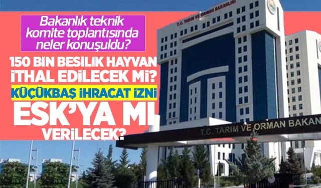 Tarım Bakanlığı 150 bin besilik hayvan ithalatı ve küçükbaş ihracat iznini masaya yatırdı! 